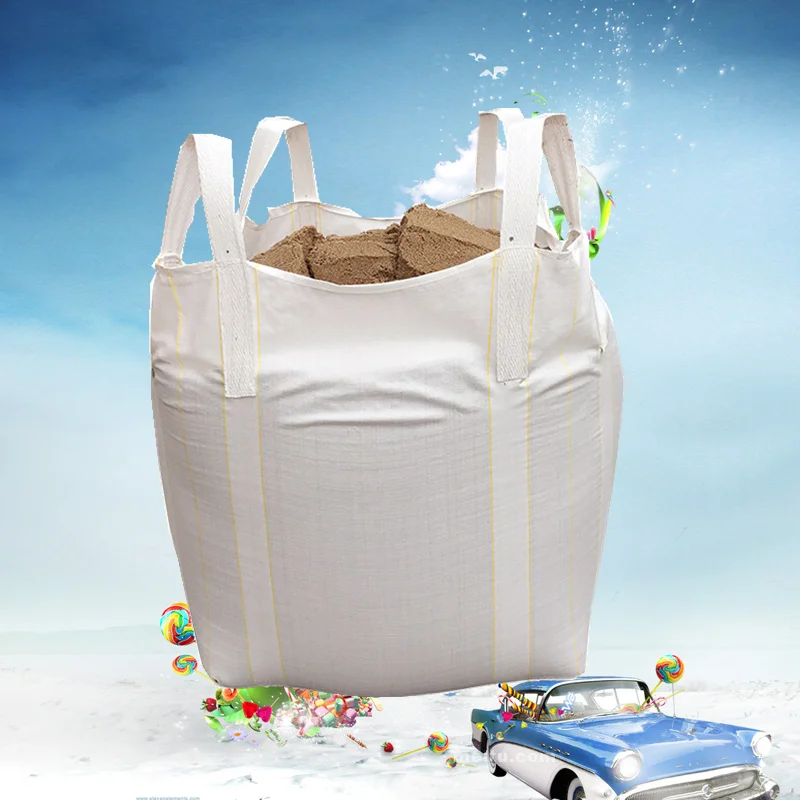 Factory wholesale 1ton  PP Woven FIBC Bulk Big Jumbo Bag For Package Sand Garbage