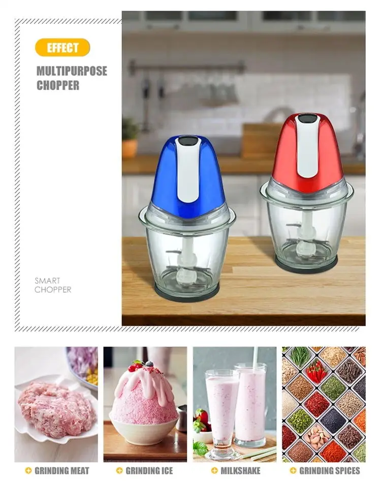 500W 1.5L Electric Portable Multifunction Food Chopper high quality Meat Grinder vegetables chopper blender for Household