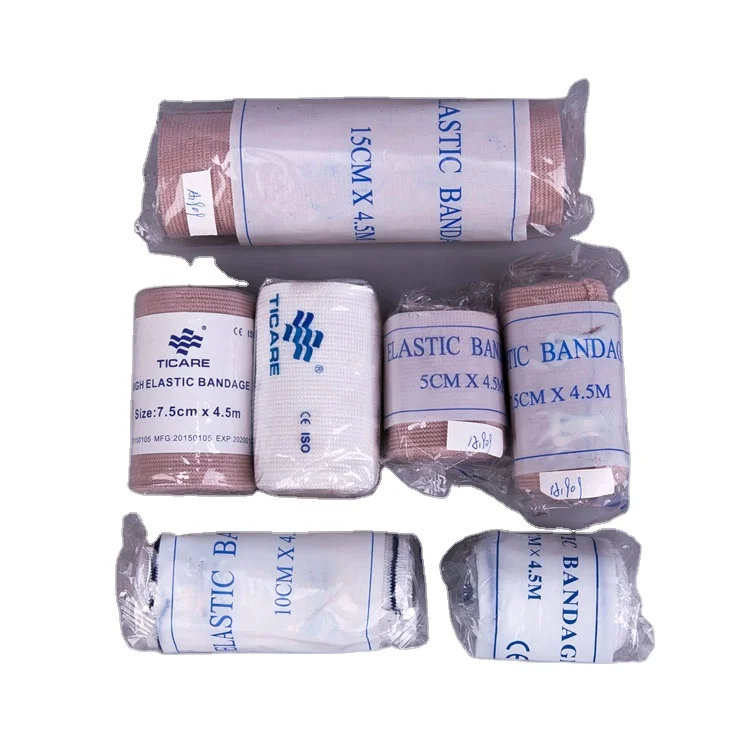 Medical High Elastic Bandage With Metal Clips