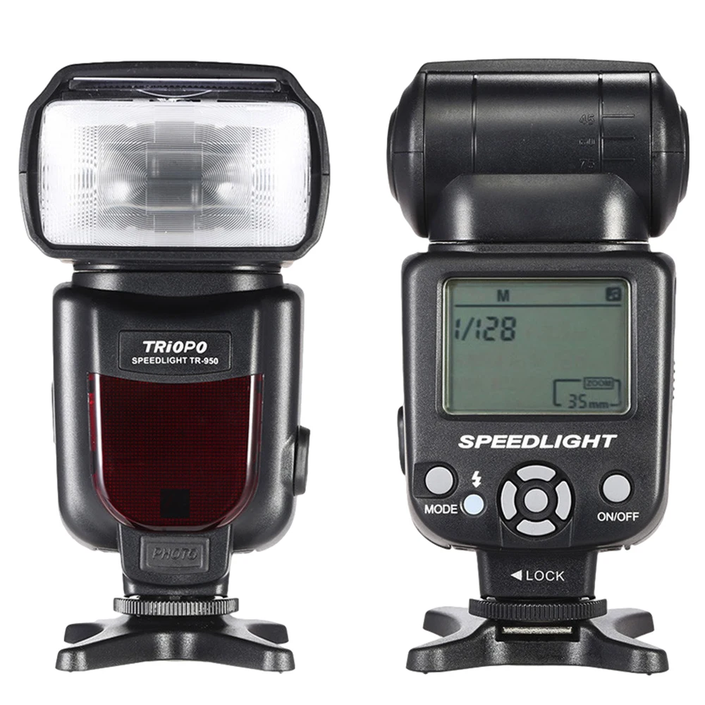 Photo Flash Light TR-950 Speedlight On-camera External Camera 5500K Flash For Can For Nik  Cam speedlite