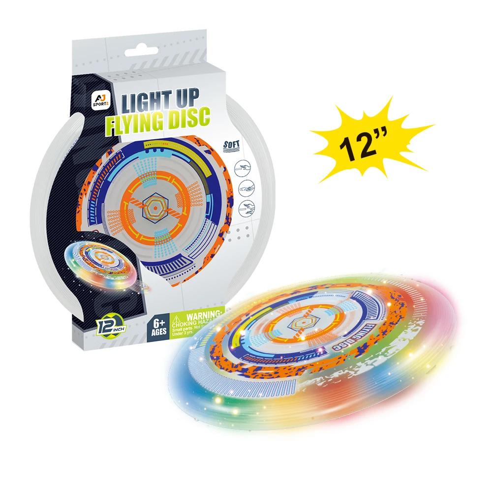 12 Inch Plastic Light Up Flying Disc LED Disc Sporting Outdoor Games For Family Wholesale Frisbeed
