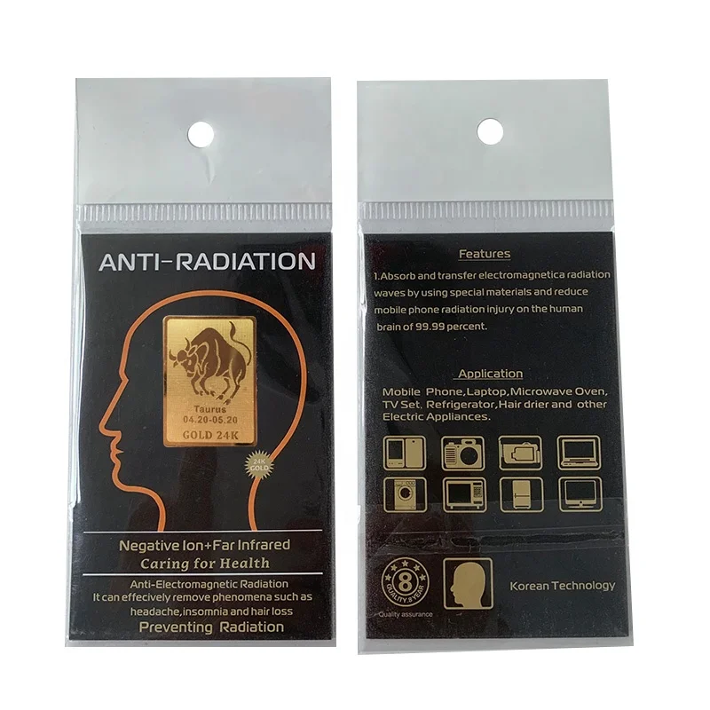 Wholesale price 5 g EMF Protection Sticker Cell Phone Anti Radiation Shield Scalar Energy Patch with customize