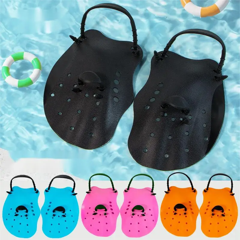 Swimming silicone paddling palm boys girls hand fins snorkeling equipment