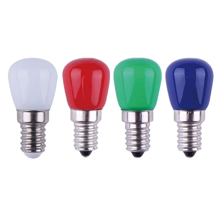 E14 base small screw bulb refrigerator lamp god table lamp 3W 220V LED color decoration mini bulb  light green red blue  white
