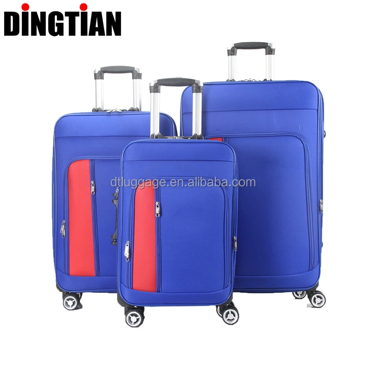 Polyester Fabric Carry On Suitcase 3 in 1 Trolley Travel Bag 3 Piece Luggage Sets for Travel outdoor products softside oxford