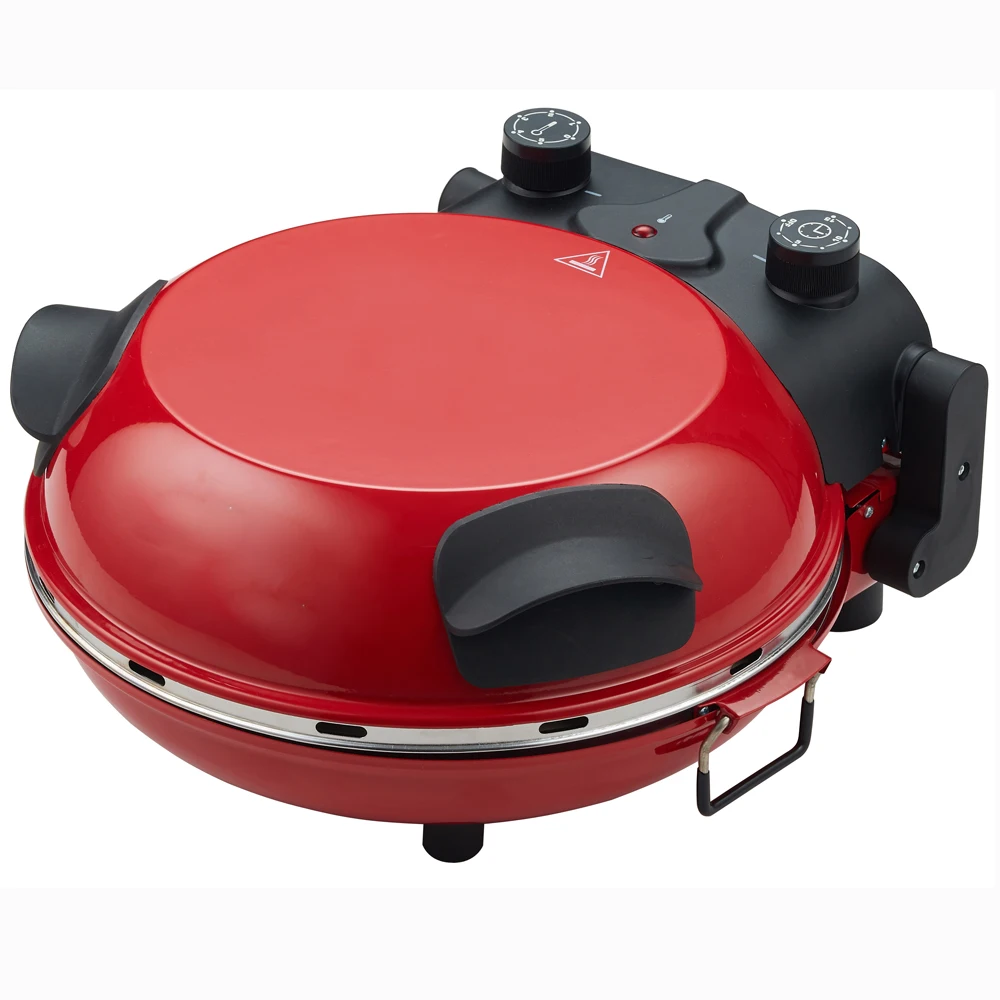 12 Inch Non-Stick Calzone Maker Pizza oven in Red Home Use Fast FunElectric Multi Pizza Maker