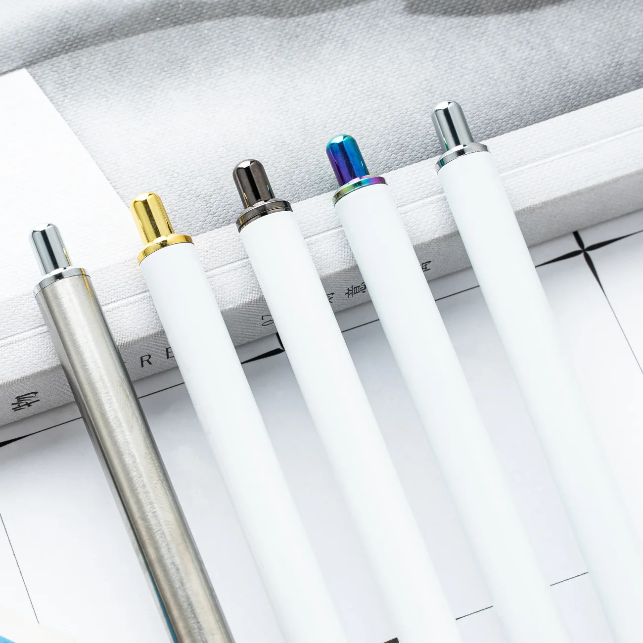 Promotional Metal Pen Sublimation Press Retractable Pen with Clip Sublimation Pen