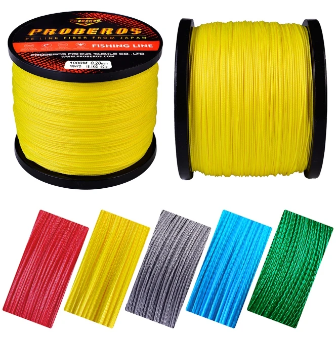 Customized 16 Braided 1000 meters Fishing Line Abrasion Resistant  No Stretch Super Strong  Fishing Line