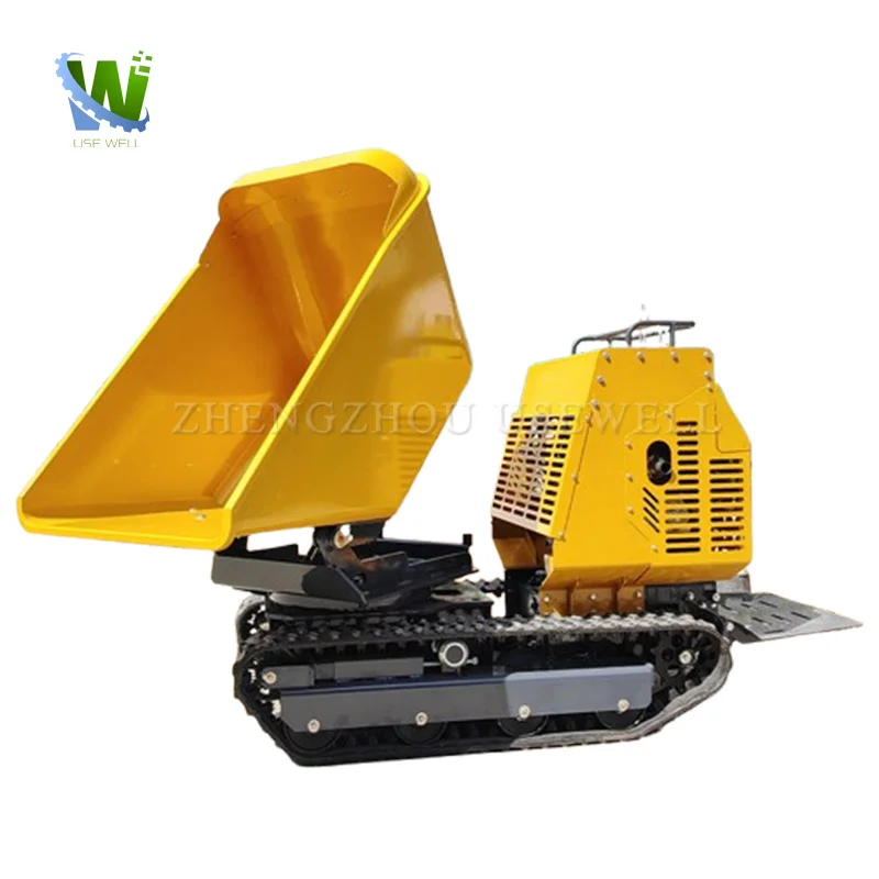 Portable Gasoline Hydraulic Mini Dumper Self Loading Dump Truck Mini Dumper Crawler Dump Truck for Sale