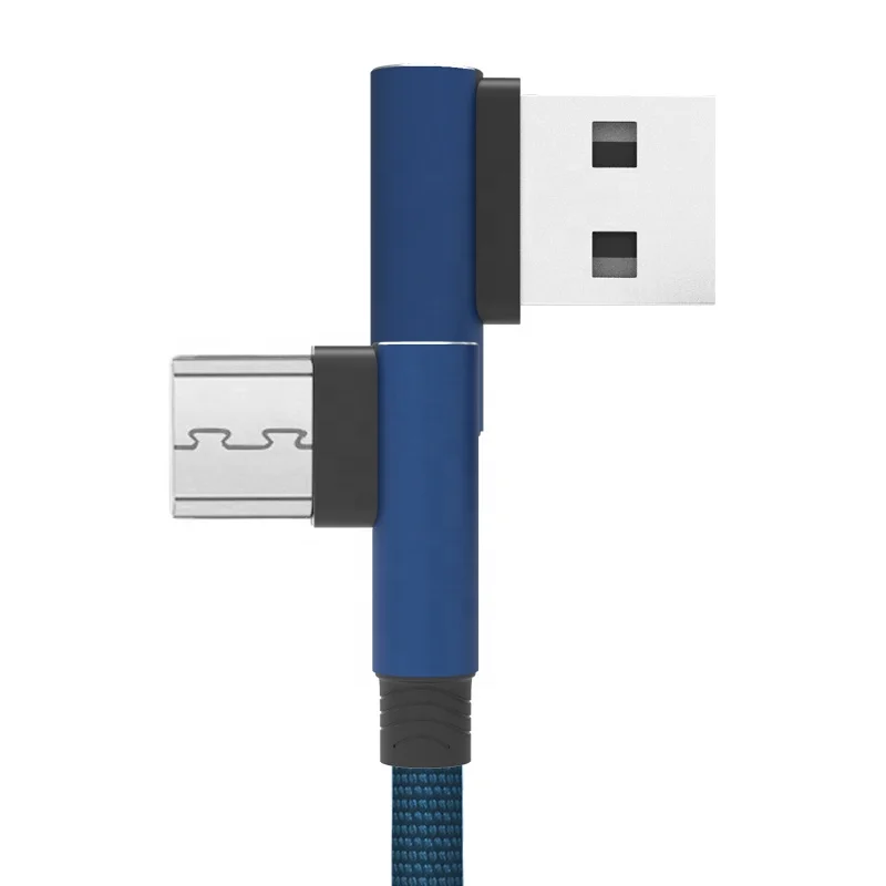 New Product 90 Degree  2.1A USB cable for Micro usb cable fast charging