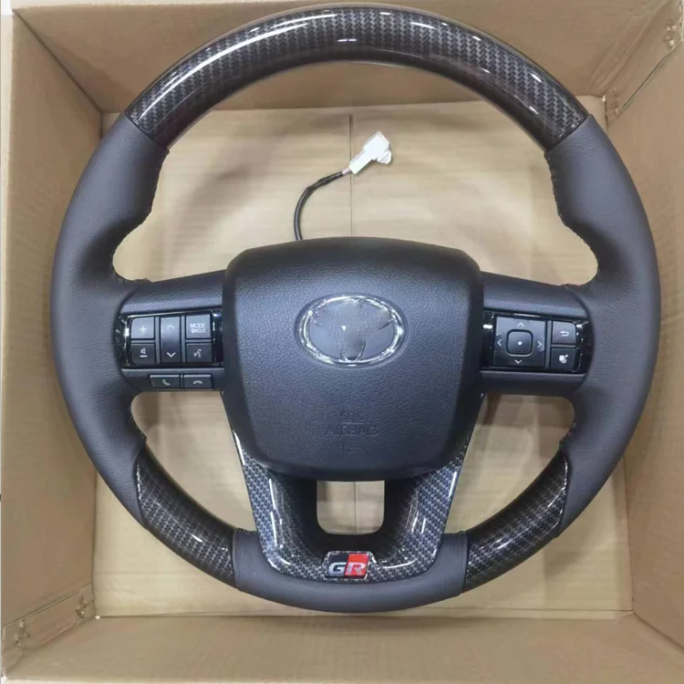 Новый дизайн рулевого колеса из углеродного волокна для toyota 2012-2021 Hilux vigo revo