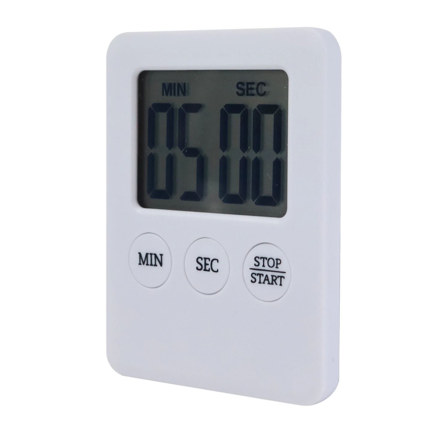Кухонный таймер с большим ЖК-дисплеем цифровой кухонный таймер для приготовления пищи Магнитный секундомер таймер с громким будильником белый