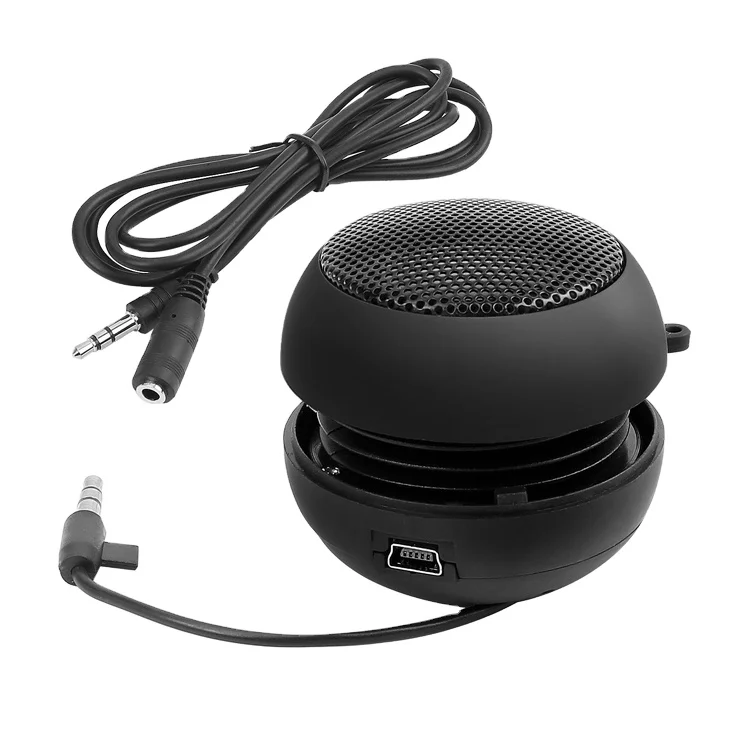 Promotion portable mini usb pop up hamburger speaker with extension cord for MP3 audio laptop cell phone tablet