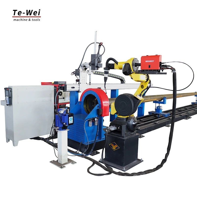 automatical welding machine for steel light pole flange with manipulator