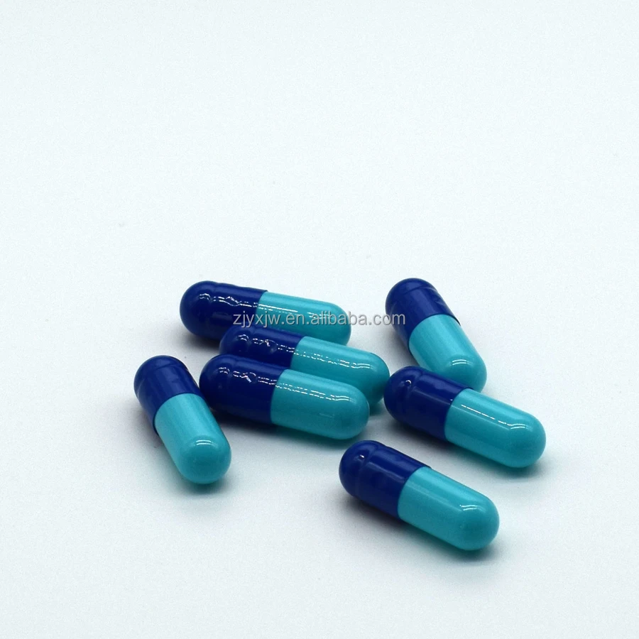 high quality halal certificated size 00 empty capsule blue white