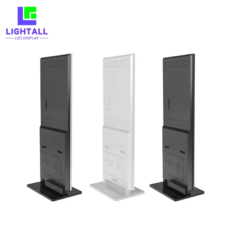 43-Inch LCD Touch Screen Floor Stand Totem Video Kiosk Advertising Video Floor Information Kiosk Digital Signage Display Screen