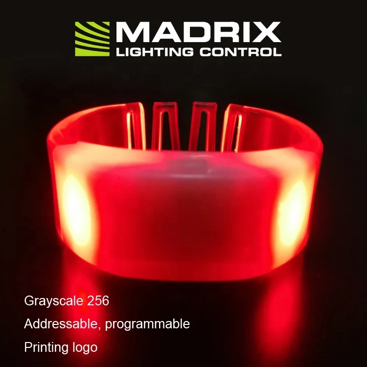 
3 Channels 256 Grayscale DMX Remote Controlled Led Bracelet for Event 