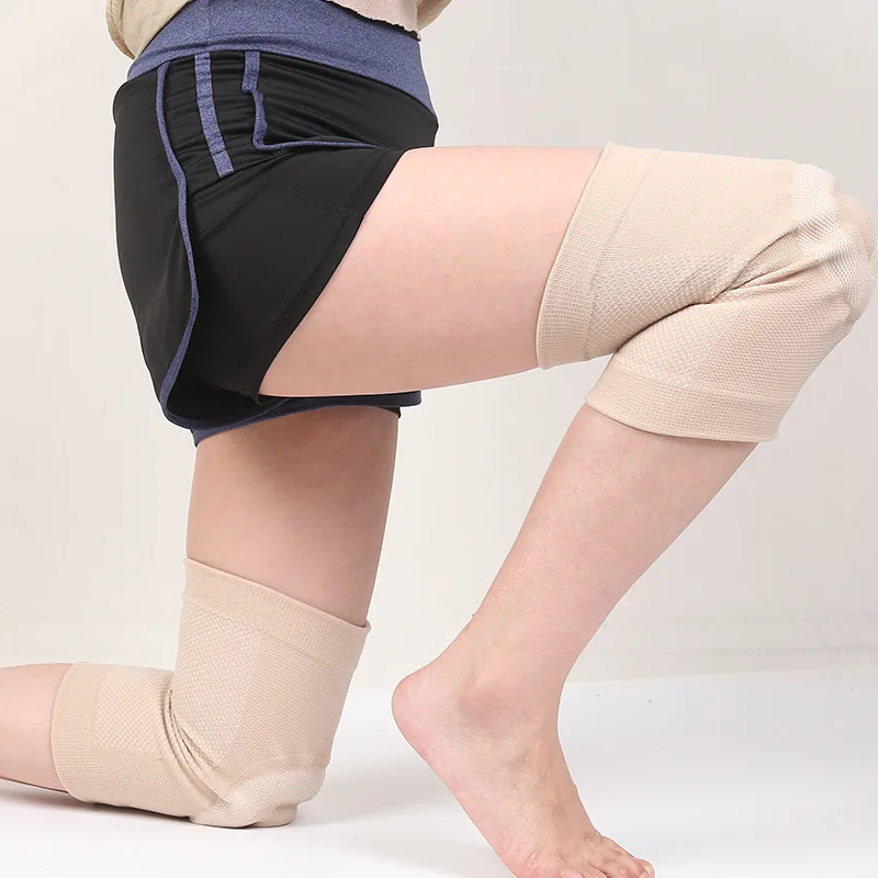 Custom Compression Breathable Volleyball Silicone Gel Pole Dance Patella Knee Pads Support Sleeves For Dance Ballet