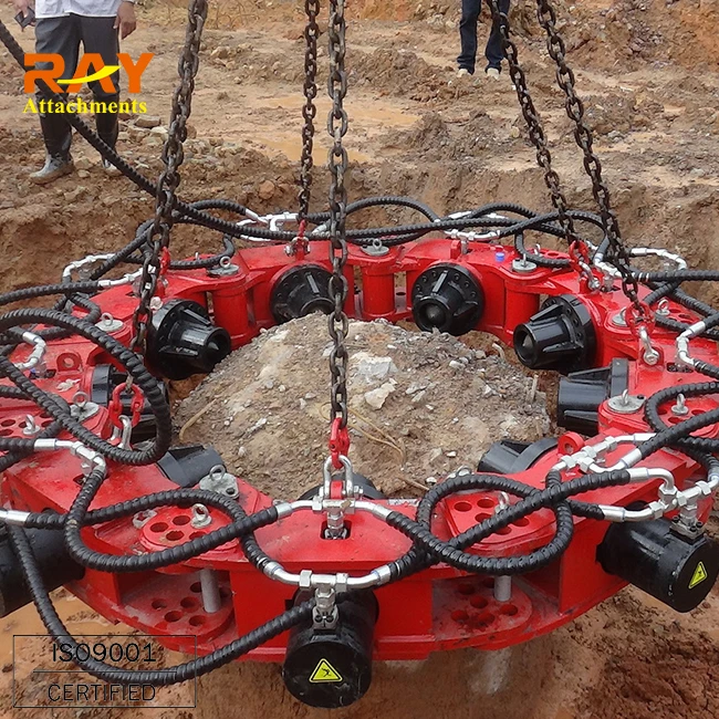 Round Concrete Pile Breaking Machine Hydraulic Pile Breaker For Excavator