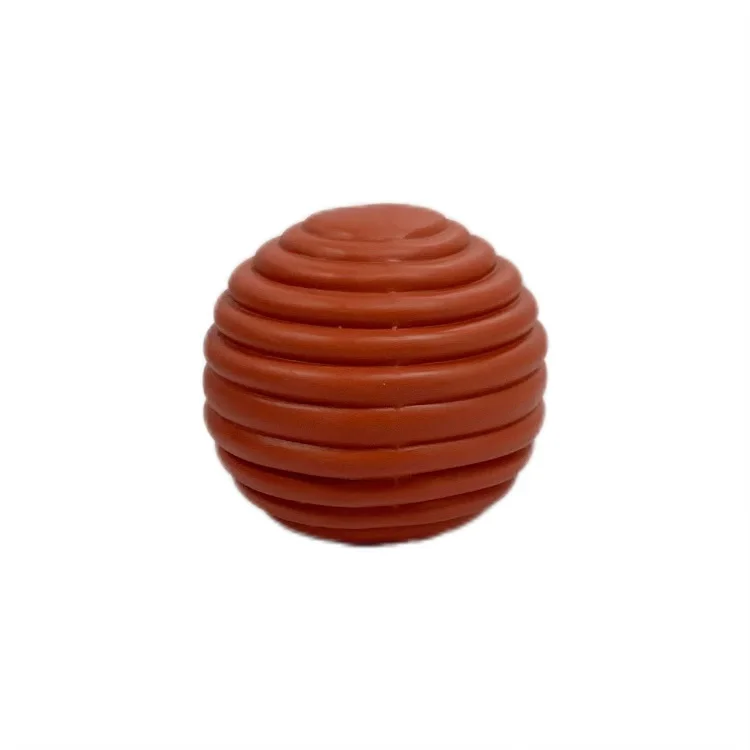 Natural Rubber Sensory Ball Without Holes For Baby Playing Chewing New Design 2025