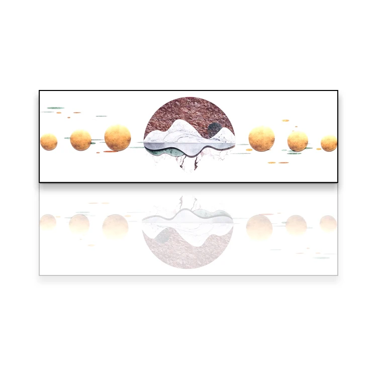 2021 Modern Landscape Paintings Wall Painting Titanium frame Abstract Hotel Artwork Wall still life paint For home decorations