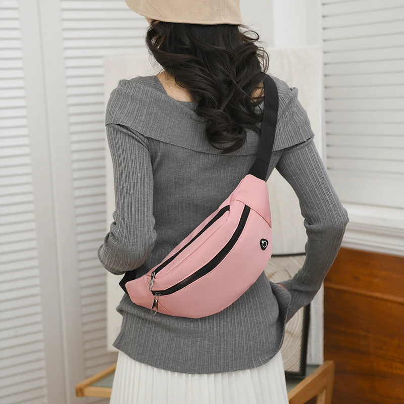 Low Moq Custom Print Logo Sport Chest Unisex Nylon Tactical Waist Multi Colors Stylish Fanny Pack White Belt Bag