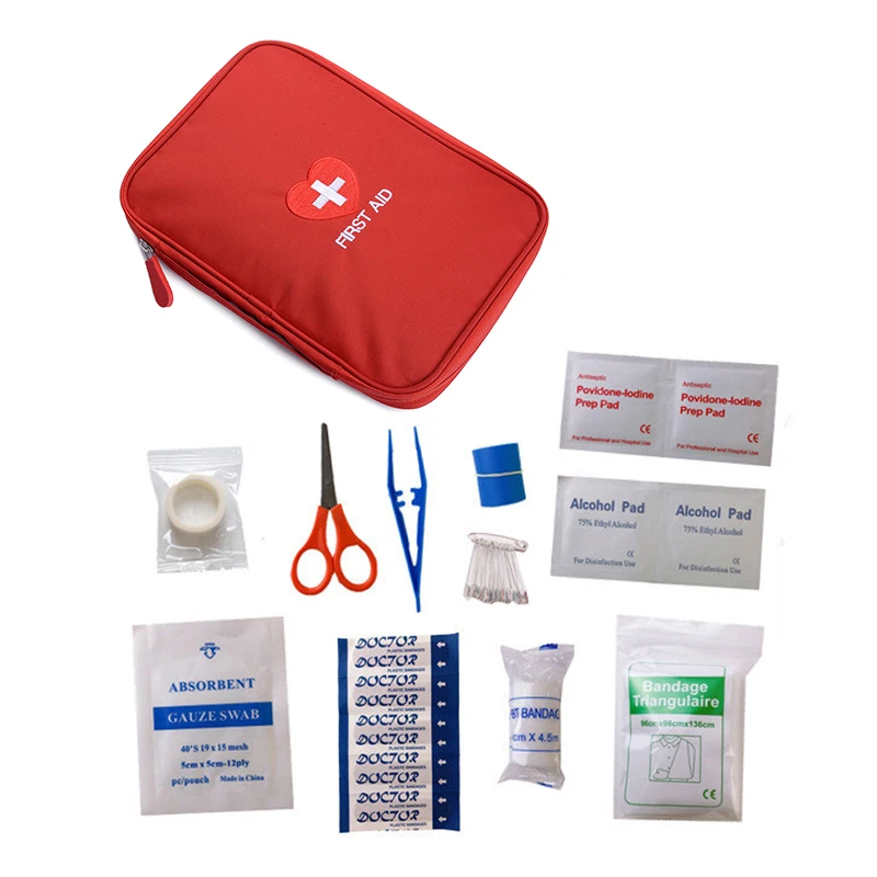 Wholesale High Quality Zipper Portable First Aid Kit Set With Accessories For Driving Traveling Outdoor Home Using