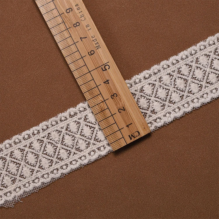 Embroidery mesh embroidery Embroidery edging accessories lace handmade diy bow hairpin ribbon double lock straight edging 3cm