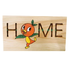Orange Bird sign, Home Sign, Vintage Room Decor