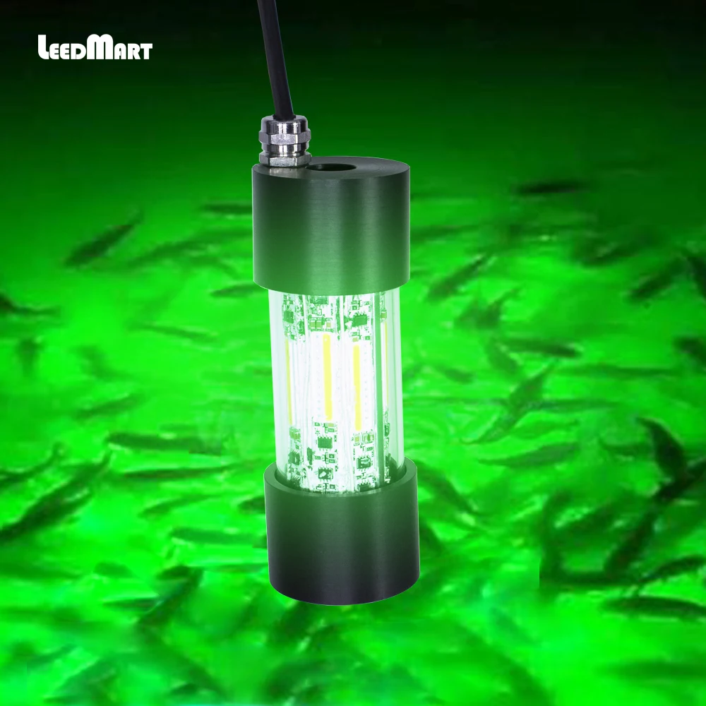 hot sale IP68 100W 200W LED fish light lure float underwater green attracting light  fishing light