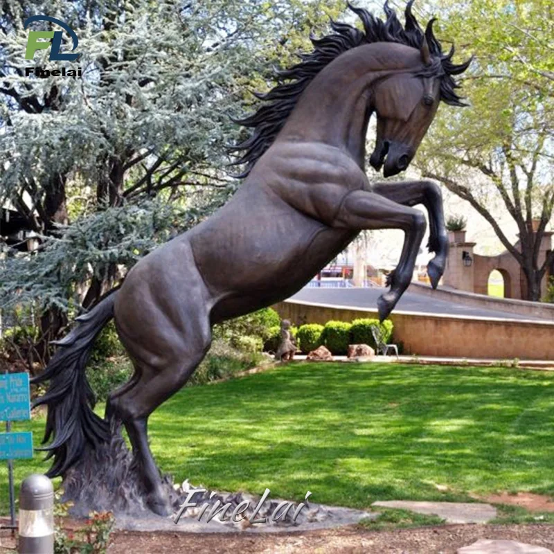 good quality large outdoor garden bronze brass horse sculpture