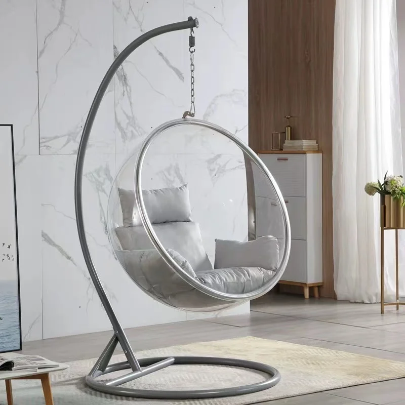 Furniture Clear Swing Acrylic Hanging Chair For Ball Golden Outdoor Beach Egg Bubble Chair