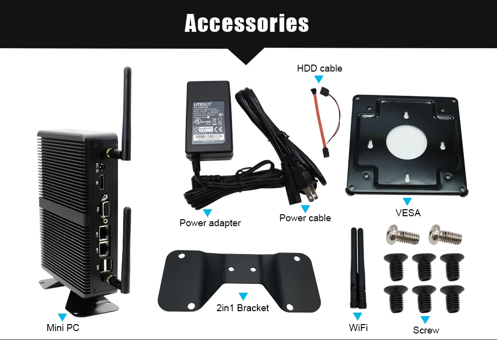EGLOBAL minipc Cele-ron J4125 DDR4 computer desktop Win10 Linux WIFI SIM Card Fanless Office Mini PC