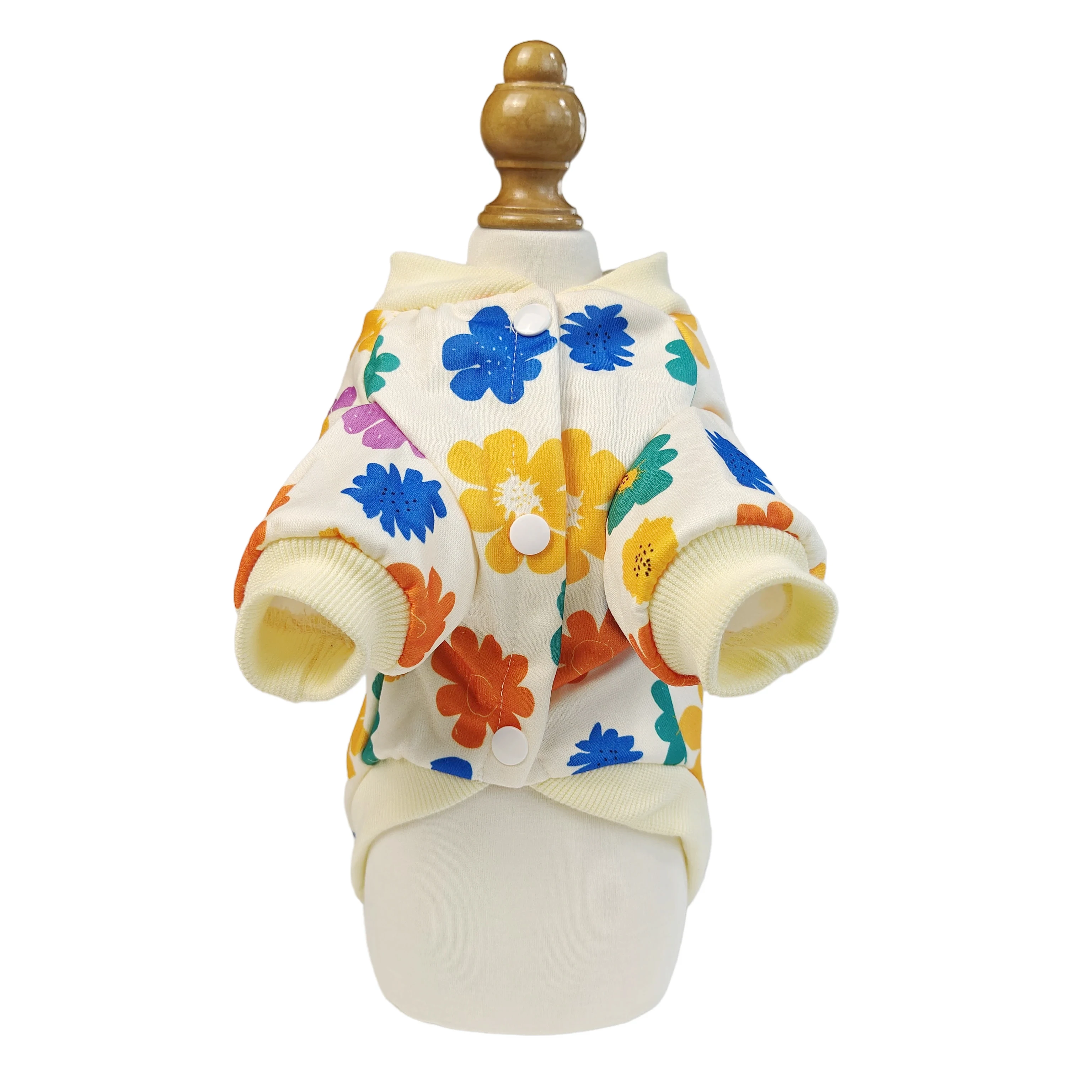 Puppy Clothes Pet Accessories Pets Cute Floral Pattern Vest Sweaters Winter Dog Cloth Pet Clothes