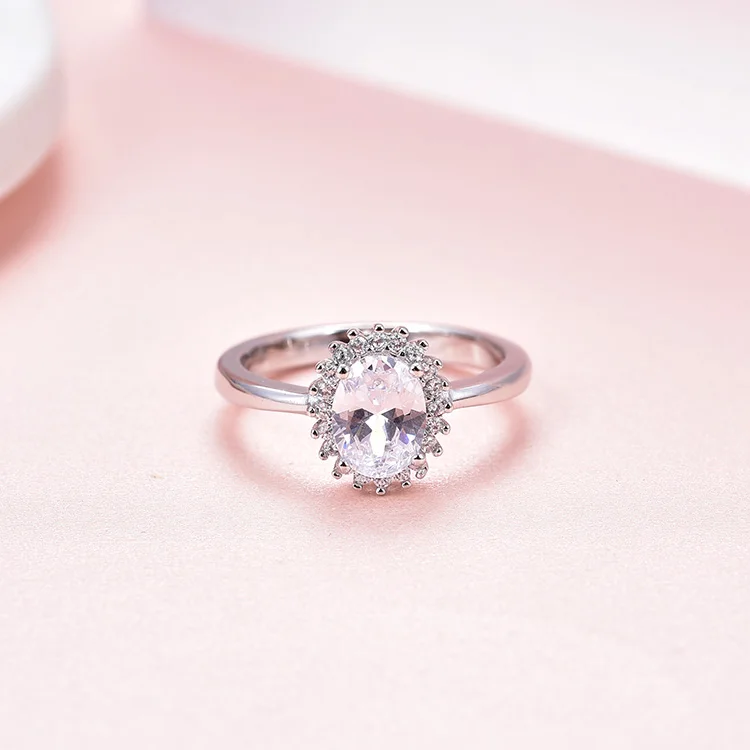 Factory Price Nickel Free Rhodium Plating Rings Beautiful 925 Sterling Silver Natural Blue Sapphire Ring