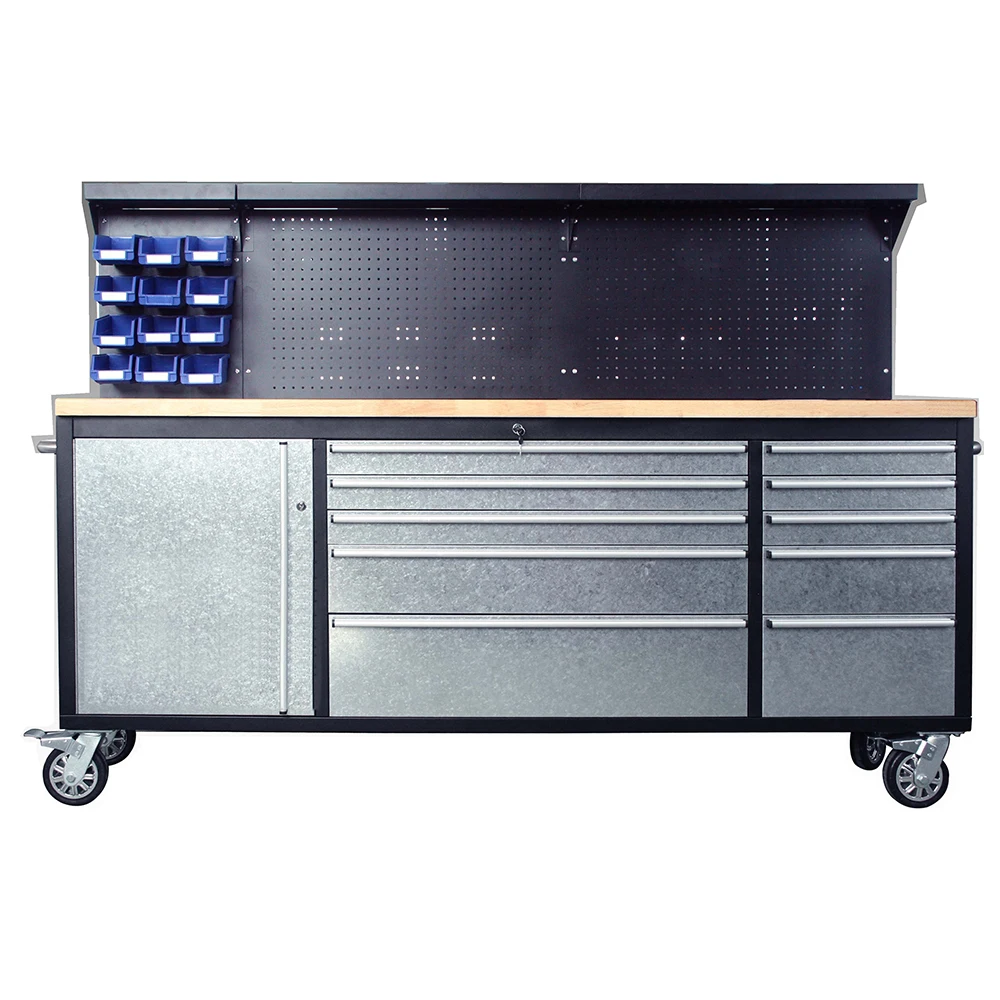 Professional Heavdy duty 84' Rolling Steel Work Bench on wheels