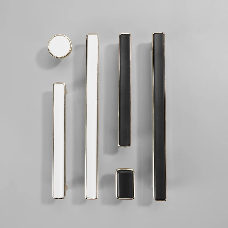 128mm Zinc Alloy White Furniture Accessories Cabinet Drawer Pulls Square Handles Bedroom Furniture Handles And Knobs