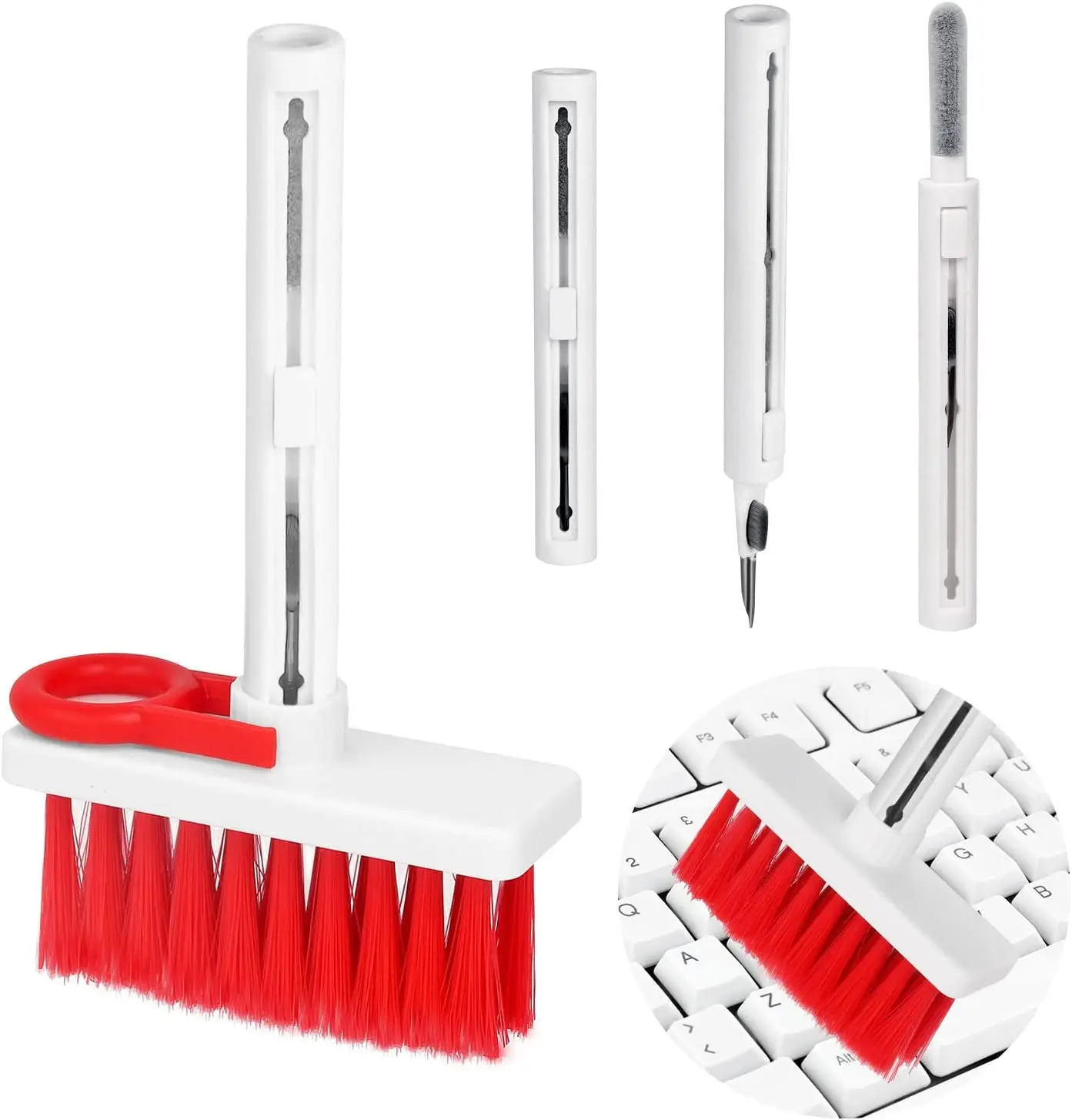 5 in 1 Soft Brush Keyboard Cleaner, Multi-Function Keyboard Brush & Earphone Tools for Headphones 5 In 1 Keyboard Cleaning Dust