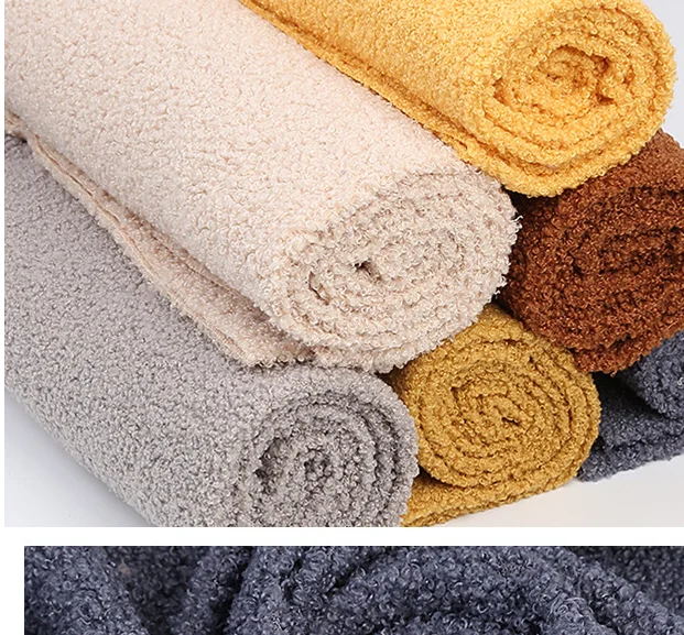 Hot sale Teddy fleece fabric polyester  fall/winter lamb wool coat plush fabric