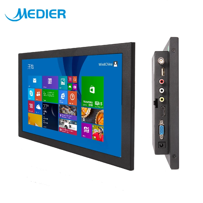 Waterproof Multi-Size Embedded Industrial Capacitive Touch Screen Monitor 1920x1080