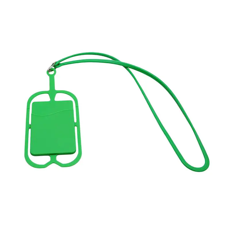 
China Manufacturer Cell Phone Lanyard Smartphone Holder with Card ID Slot Silicone Necklace Strap 