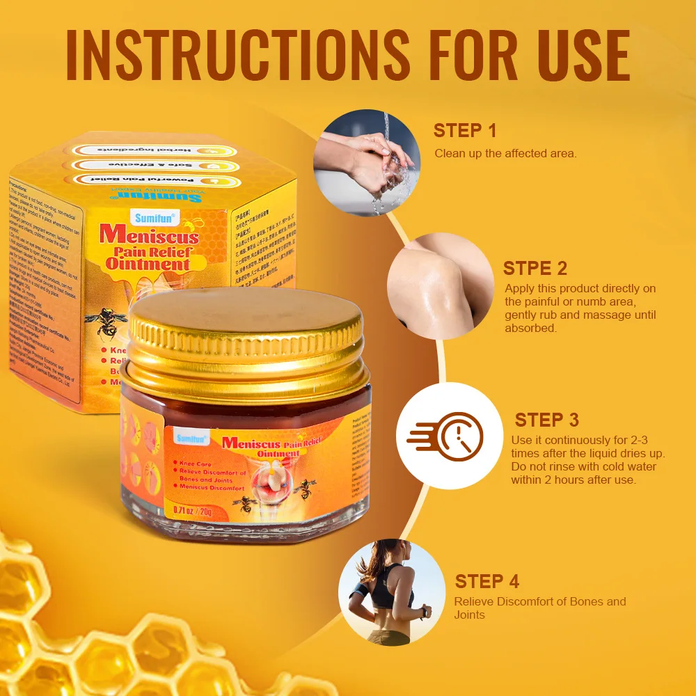 Bee venom pain relief ointment glass jar active oil ointment Tiktok shrimp Leather Cross border K20092