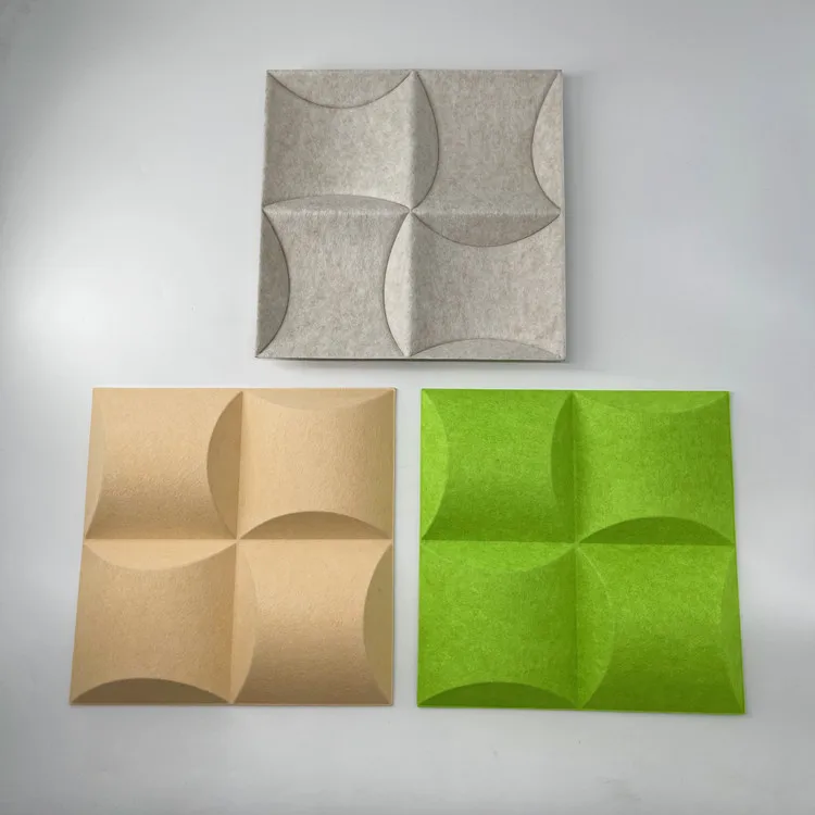 3D decorative soundproof panel polyester fiber acoustic panel for interior wall