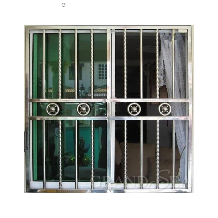 Fancy simple rust proof 304 stainless steel window grill design price