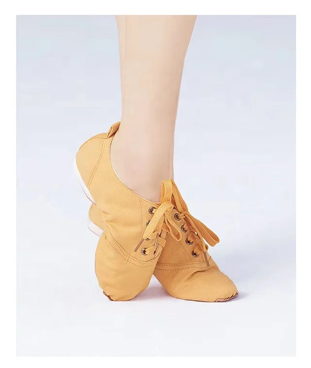 Wholesale Custom Good Quality Canvas Jazz Shoes Tango Shoes for Women and Girls