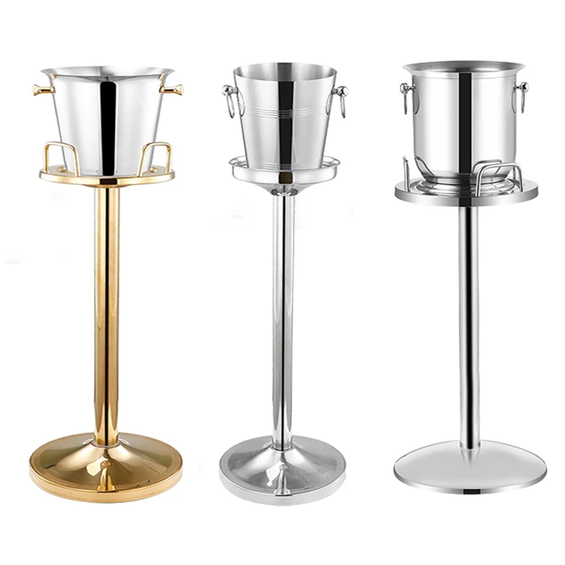 Luxury refroidisseur de vin Farmhouse Decorative Metal Wine Champagne Ice Bucket With Stand Bar Accessories Beer Bucket