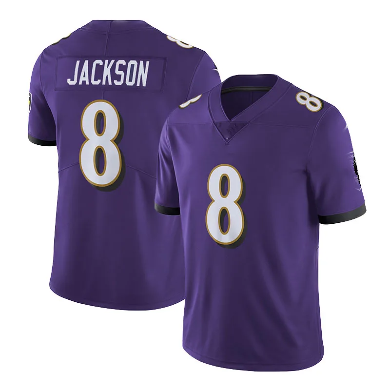 Best Team Club Uniform Stitched American Football Jerseys #8 Lamar Jackson #44 Marlon Humphrey #52 Ray Lewis Football Uniform