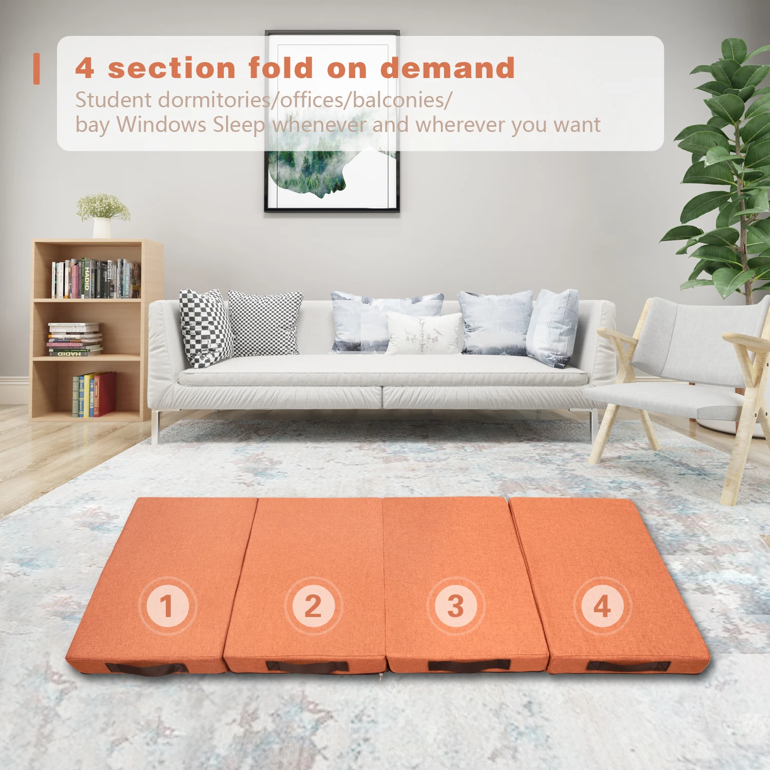 Saien hot sales customized bed folding Mattress Foam Children Sleep Mat Topper sponge foldable orthopedic mattress bed for home