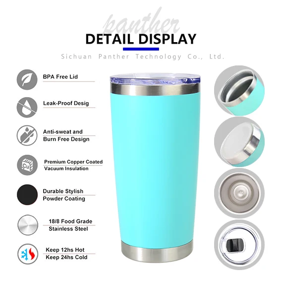 Кофейная чашка с вакуумной изоляцией из нержавеющей стали 20 унций