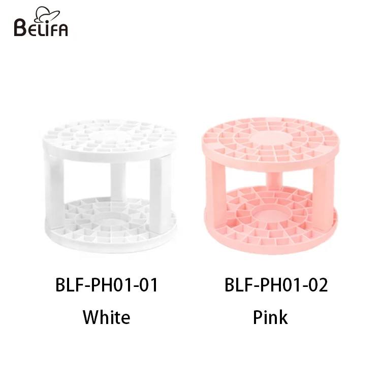 49 hole desk organizer pen pencil stand rack plastic round makeup artist paint brush holder